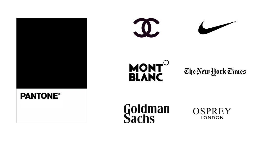 черный цвет логотипов