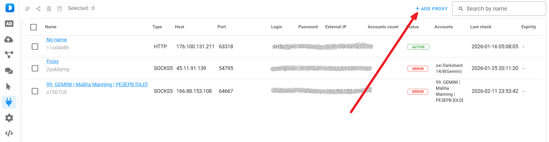 Adding Proxies