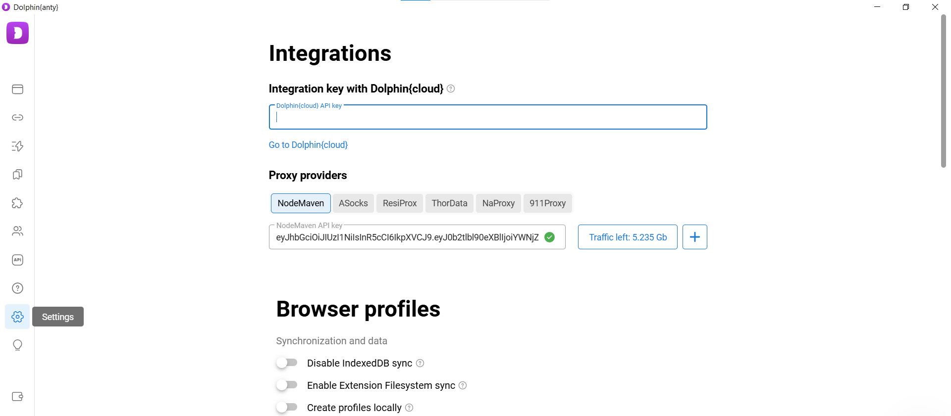 If you're using Dolphin Anty, remove the current token and replace it with the one copied from Dolphin Cloud.