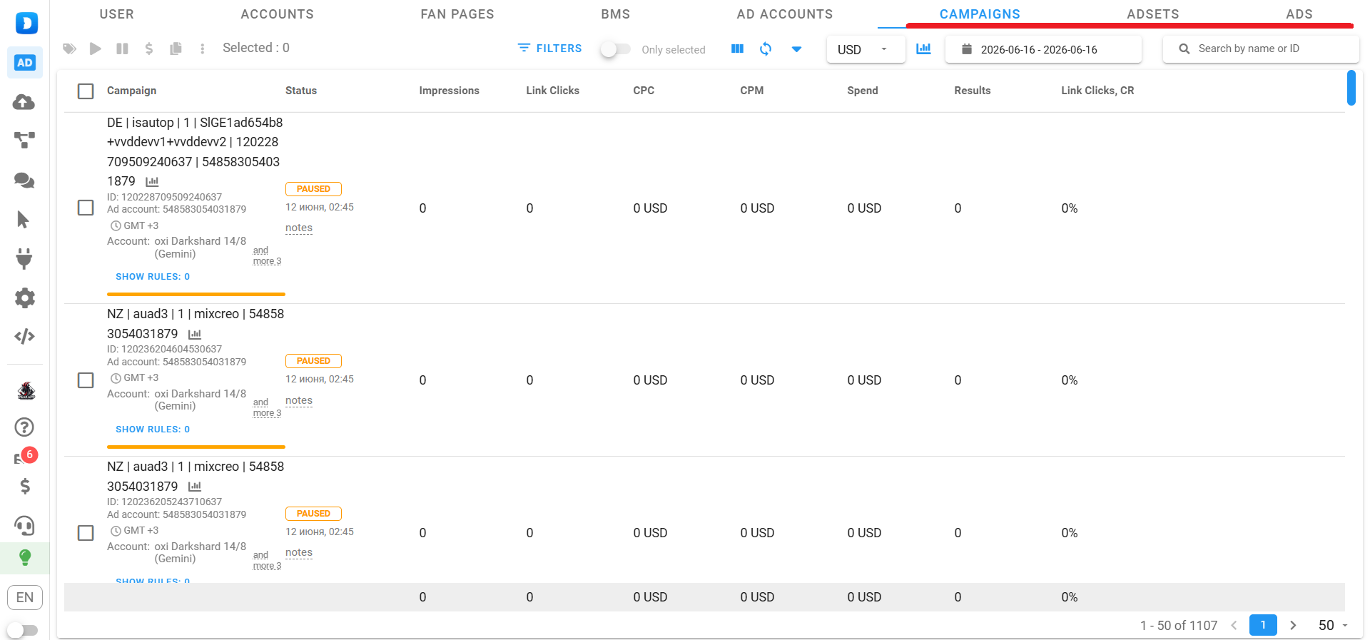 Accounts and Ad Accounts